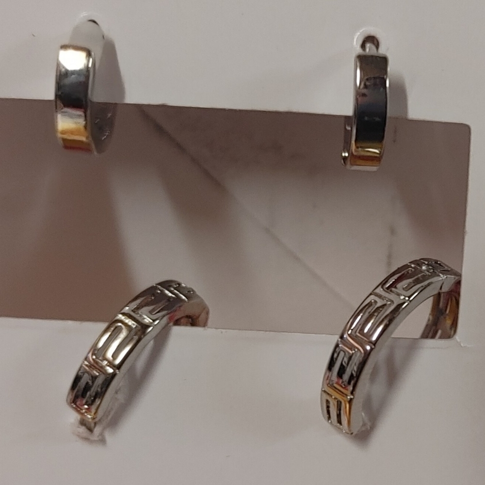 2 sets Hypo Allergic Hoop Earrings (inter close)